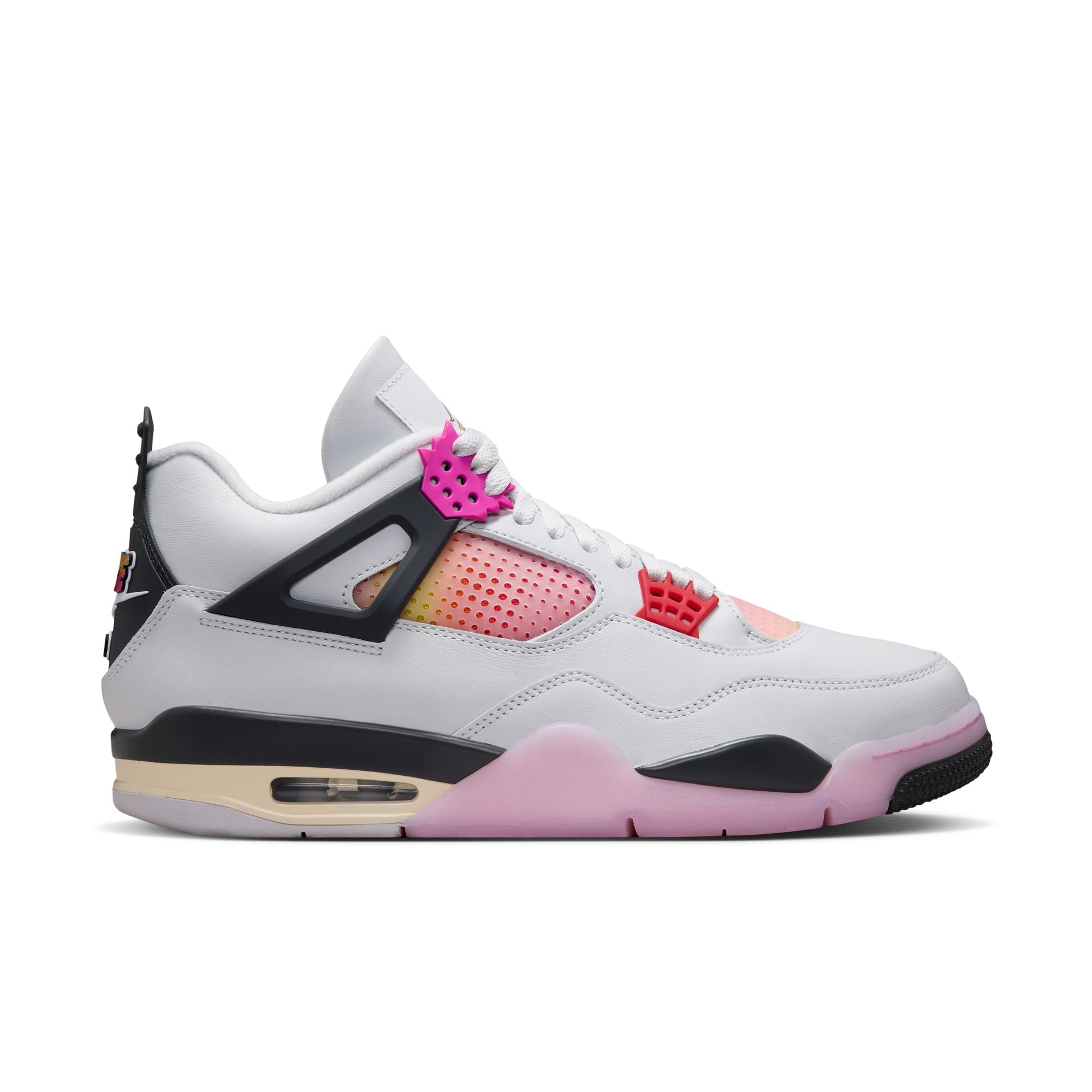 AIR JORDAN 4 RETRO 'OFF WHITE/FIRE PINK-ANTHRACITE' - 07 25 26
