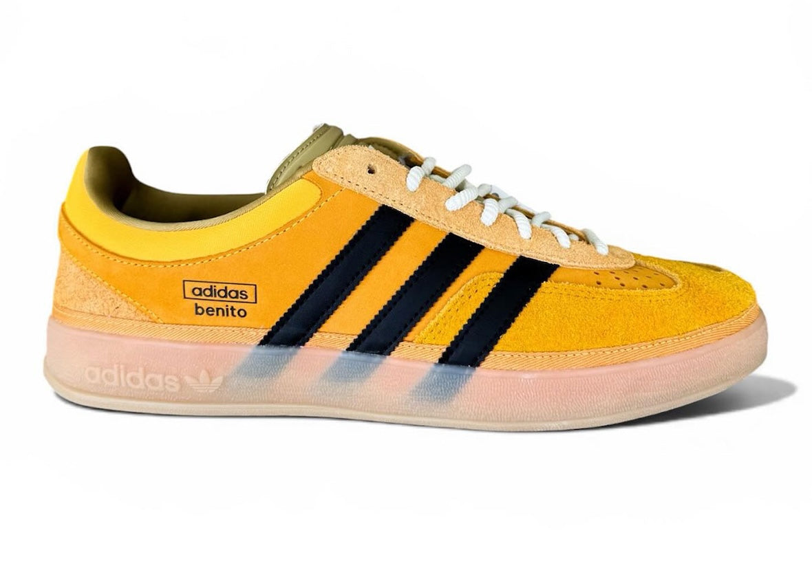 BAD BUNNY X ADIDAS GAZELLE INDOOR 'SOLAR GOLD/CORE BLACK/GUM' - 10 17 26