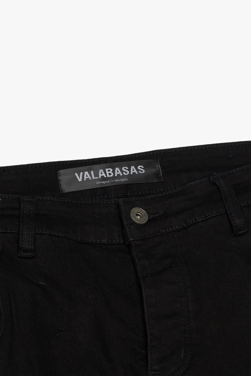 Valabasas Navigator Stacked Flare Denim Pant 'Black|VLBSST005-BLK