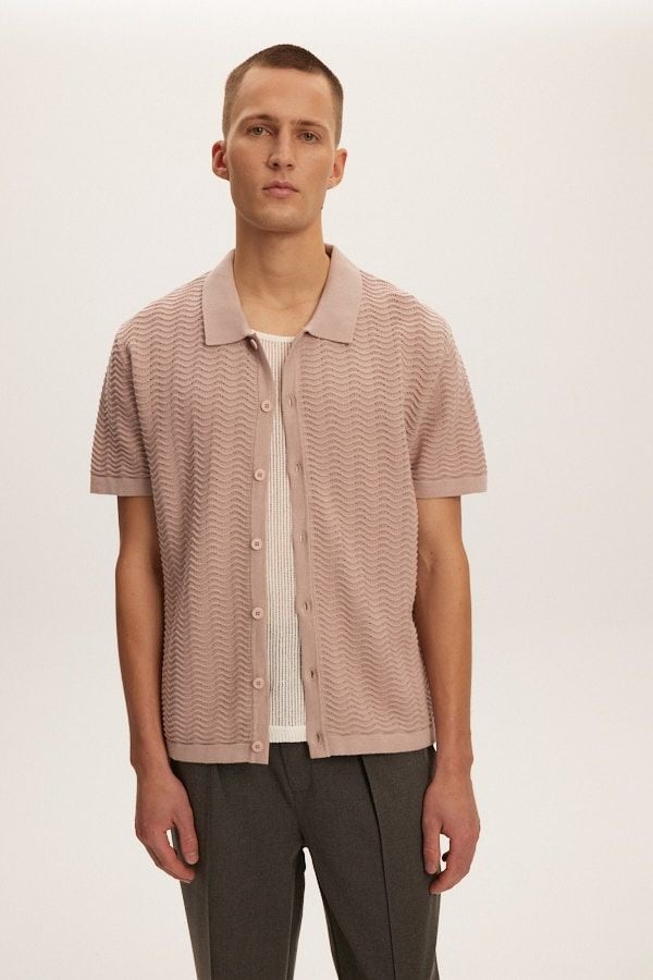 Kuwalla Wave Knit Polo Shirt