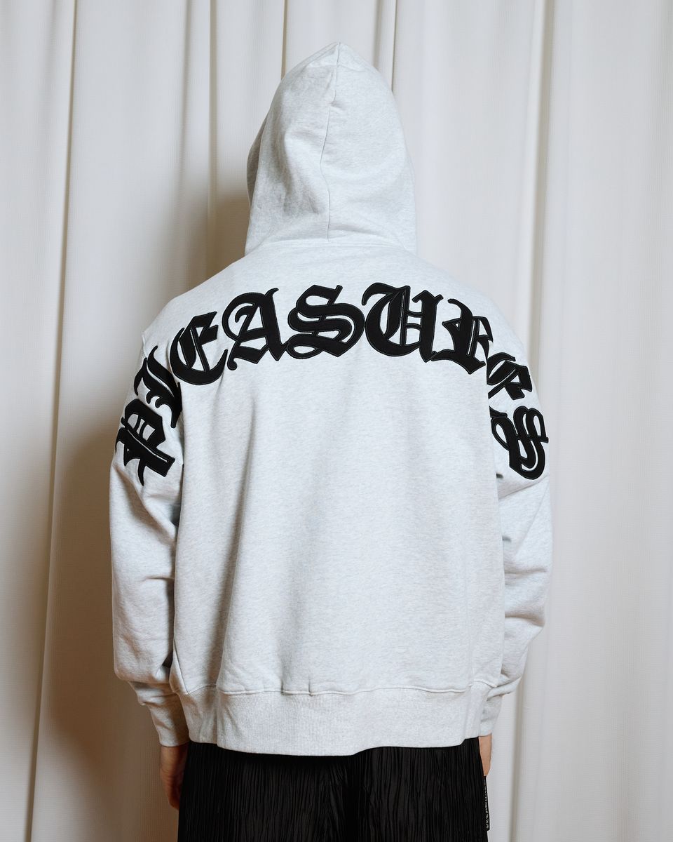 Pleasures Neural Zip Hoodie 'Heather Grey' – Top Fashion