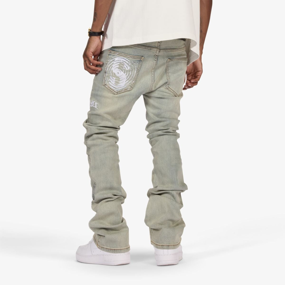 Sugarhill Burn It Rhinestone Stacked Jeans 