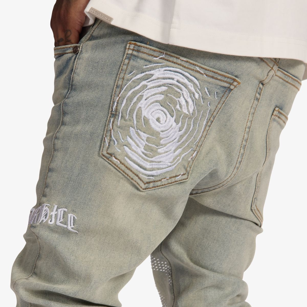 Sugarhill Burn It Rhinestone Stacked Jeans 