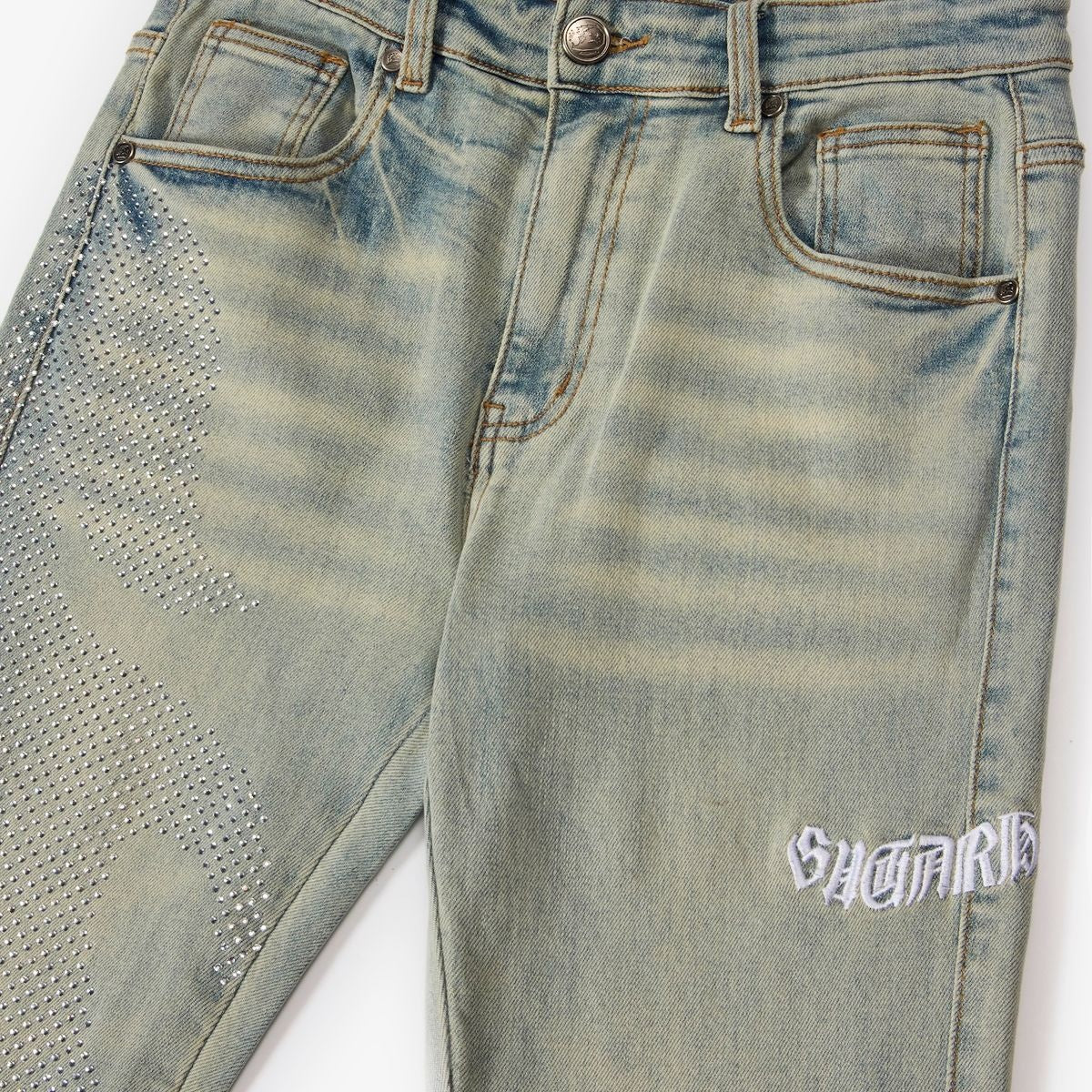 Sugarhill Burn It Rhinestone Stacked Jeans 
