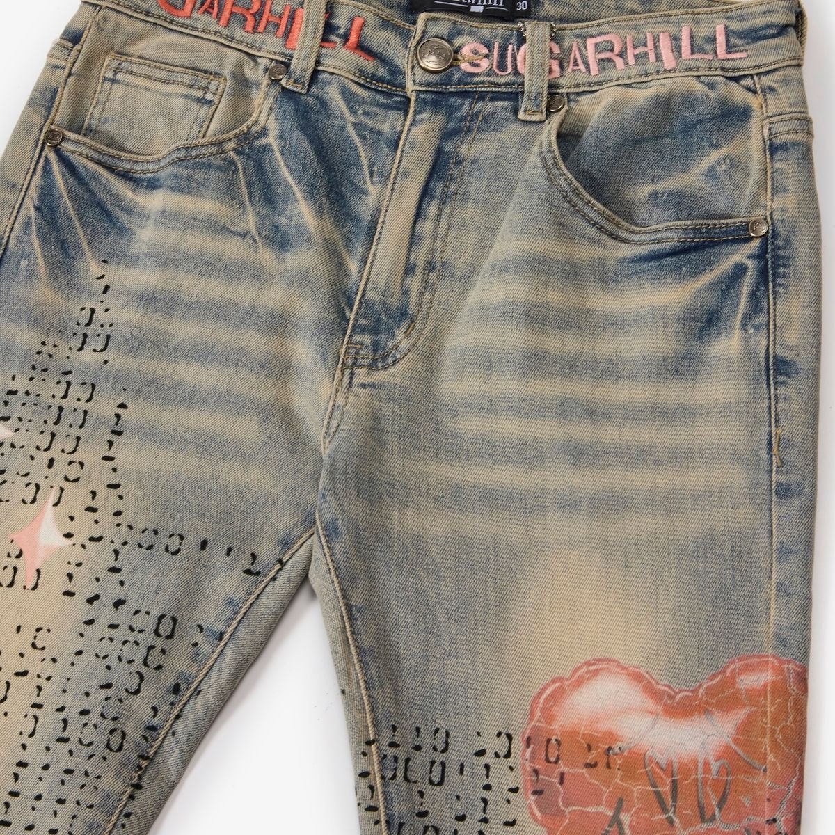 Sugarhill Disco Relaxed Fit Jeans 'Blue Wheat|SH25-FALL-58|Top Fashion