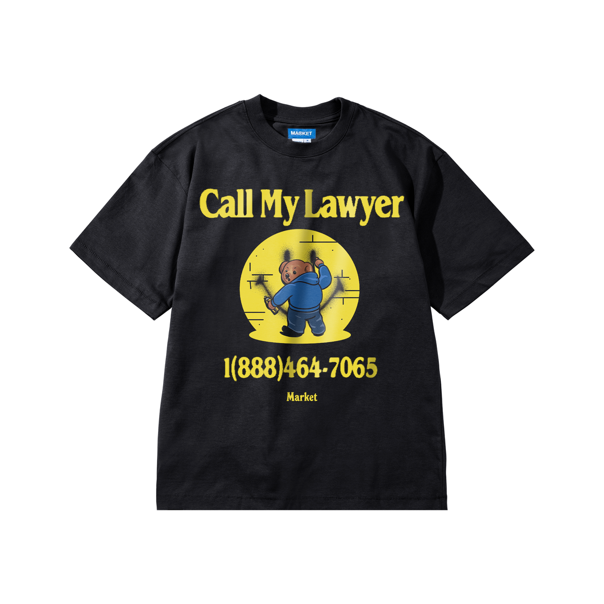 MA®️KET Smiley Call My Lawyer Bear Tee