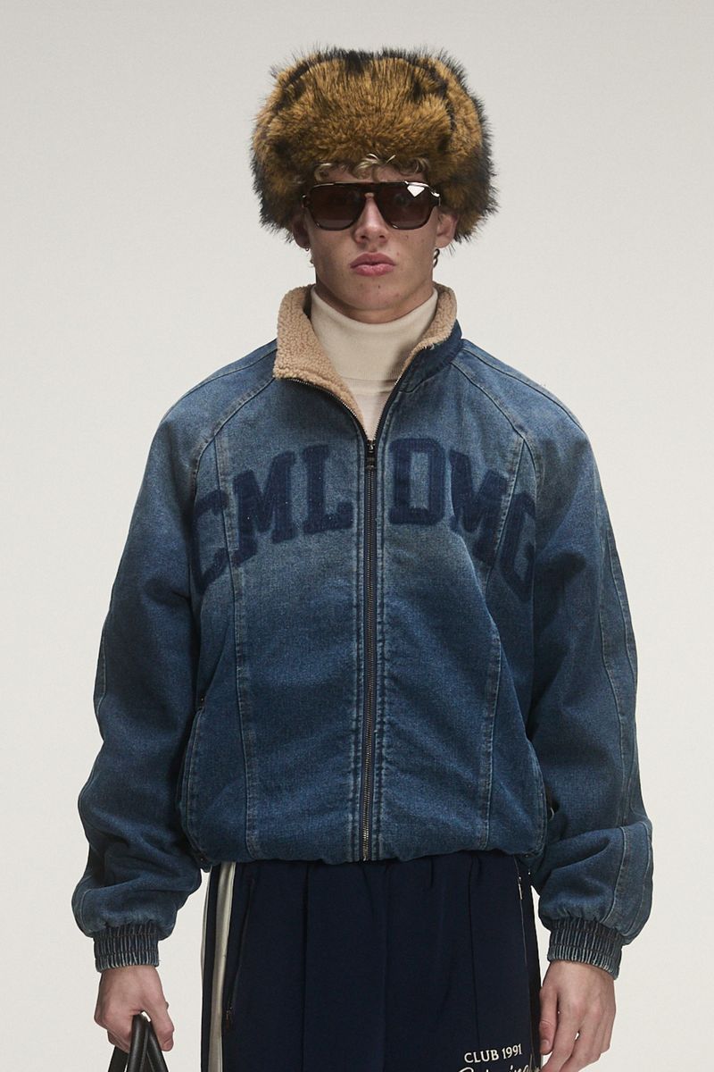 Criminal Damage Logo Stencil Denim Jacket