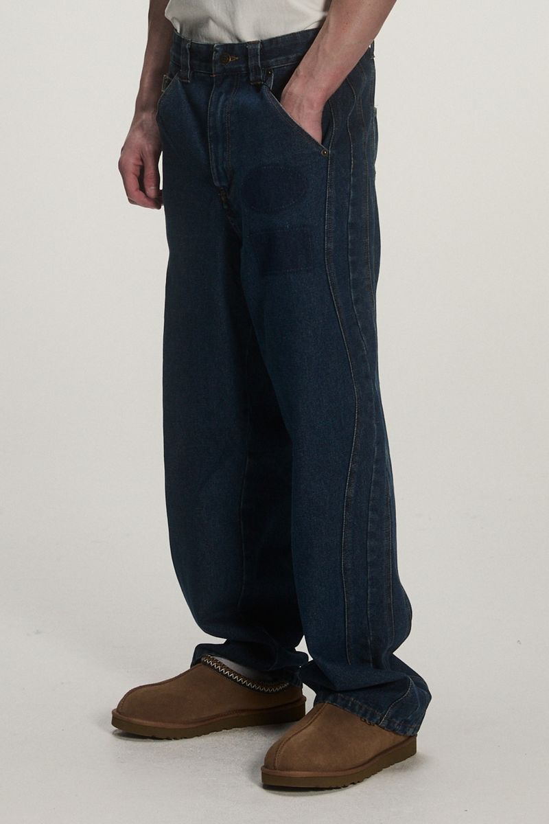 Criminal Damage Patched Washed Jean