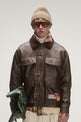 Criminal Damage Leather Fire Clip Jacket