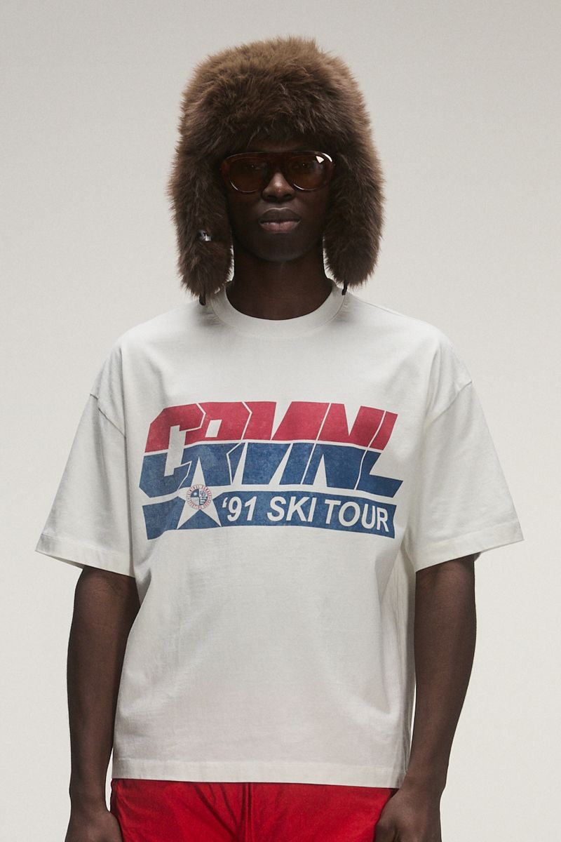 Criminal Damage Ski Tour Tee 'White'