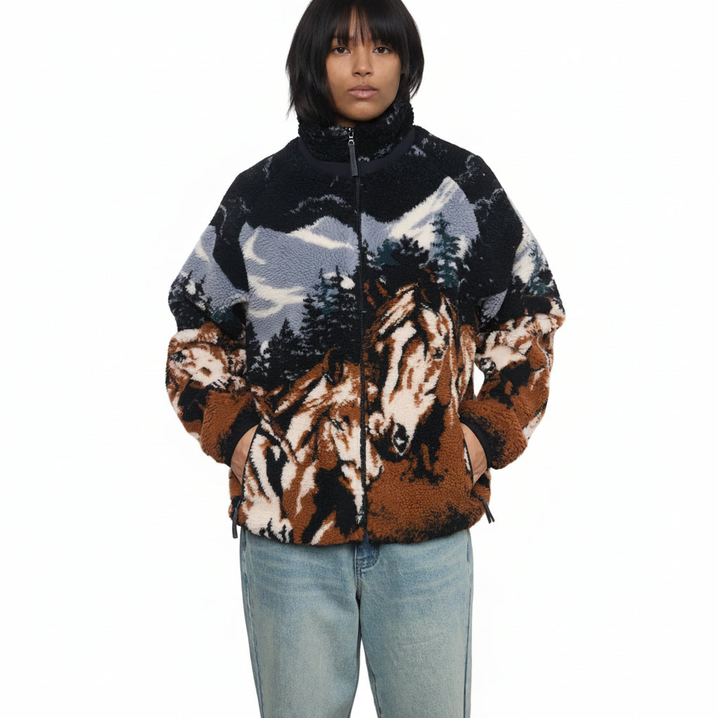 Kuwalla Printed Sherpa Jacket