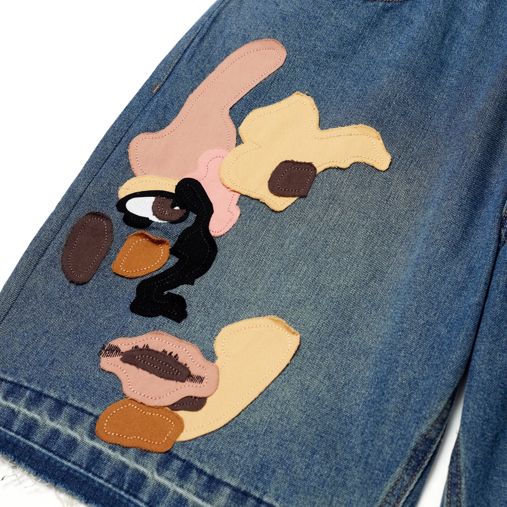 Kidsuper Face Patchwork Baggy Short