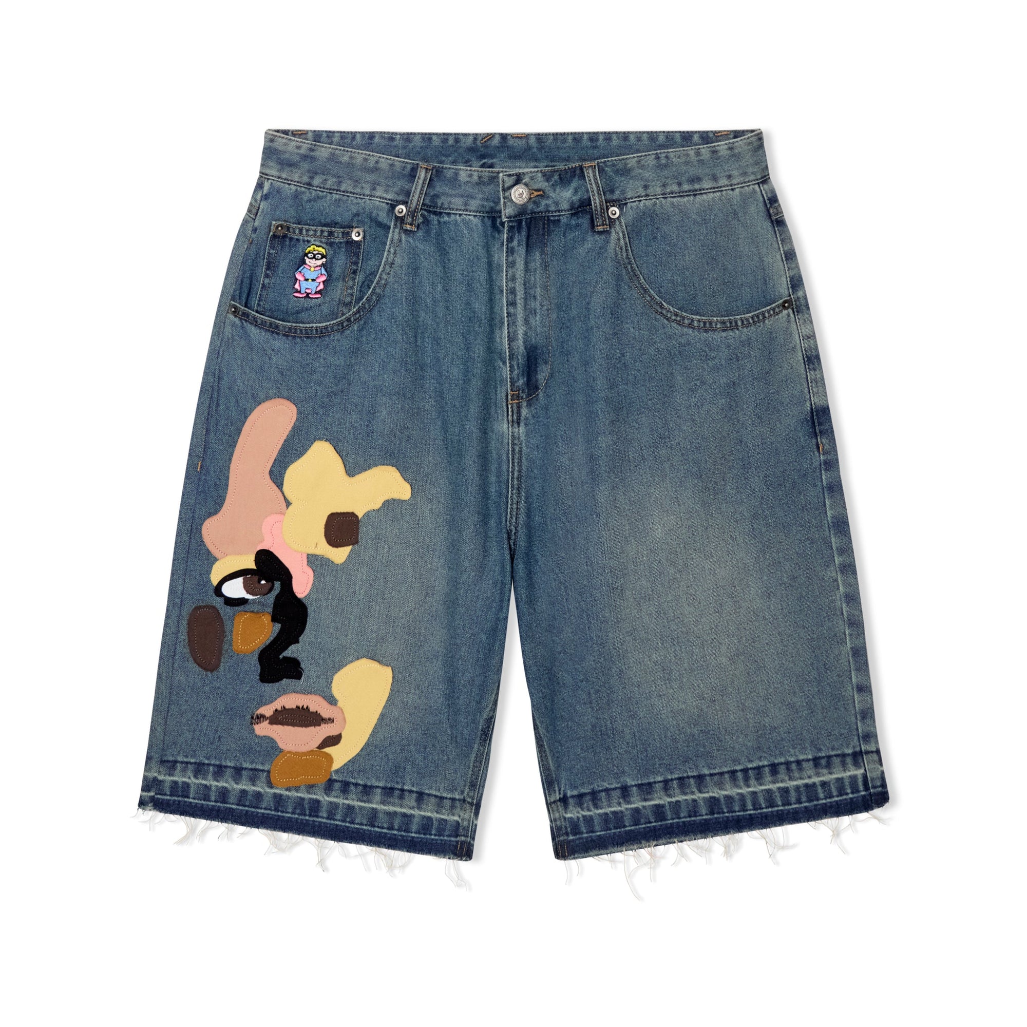 Kidsuper Face Patchwork Baggy Short