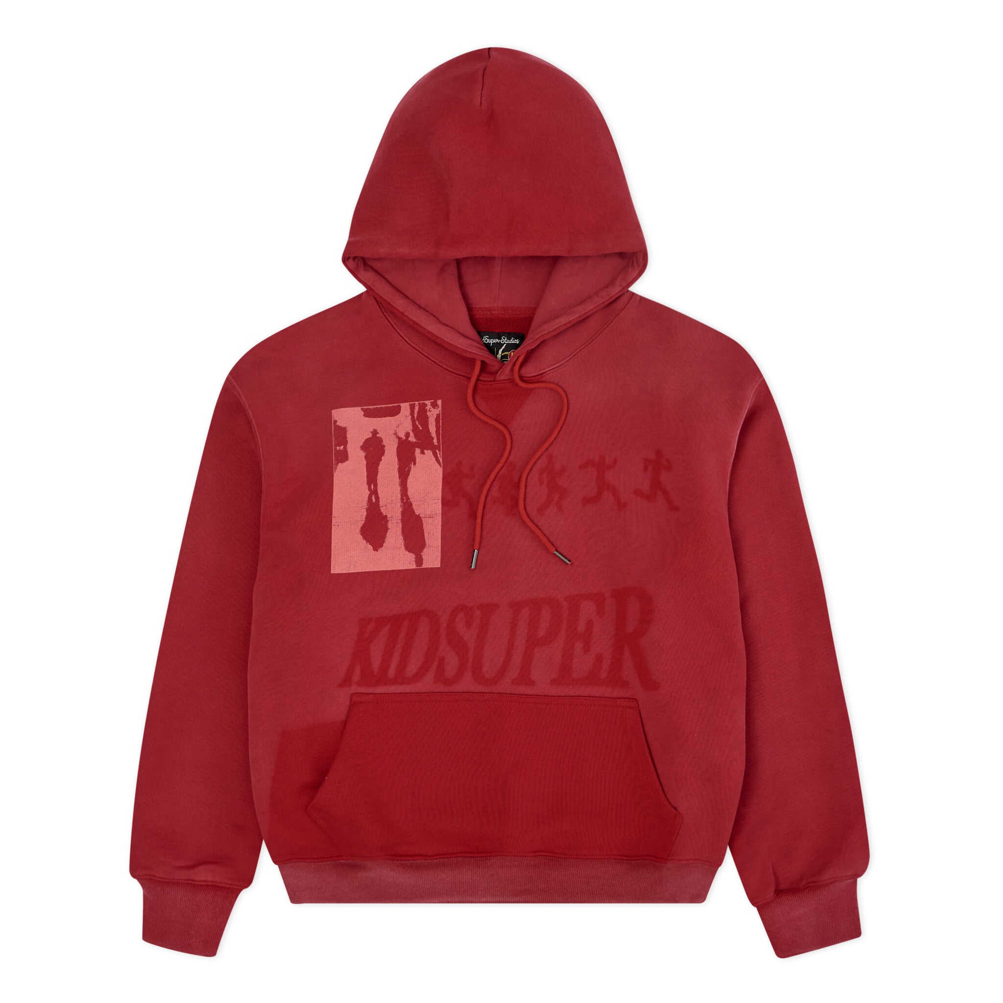 ののの unmapped Dust fade hoodie / red KidSuper Sun Faded Hoodie 'Red|AW25-HD-03|Top Fashion
