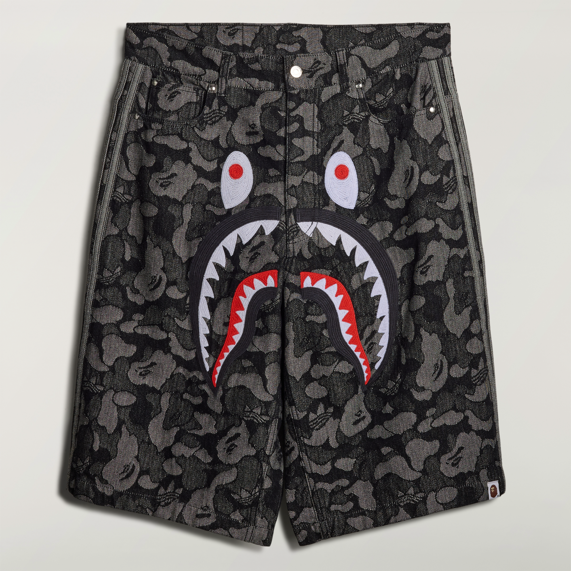 adidas x BAPE Shark Denim Jort 'Black' |KF4917|TF – Top Fashion
