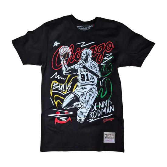 M&N Chicago Bulls Dennis Rodman Chalked Up Tee