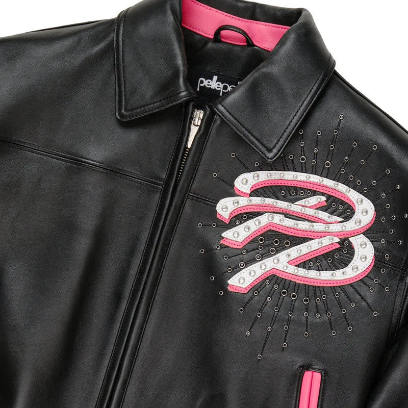Wmns Pelle Pelle GTST Of All TIM Crop JKT'BLK/WHT/PNK|325-37521