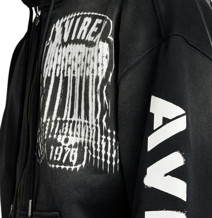 Avirex Distressed Icon Zip Hoodie