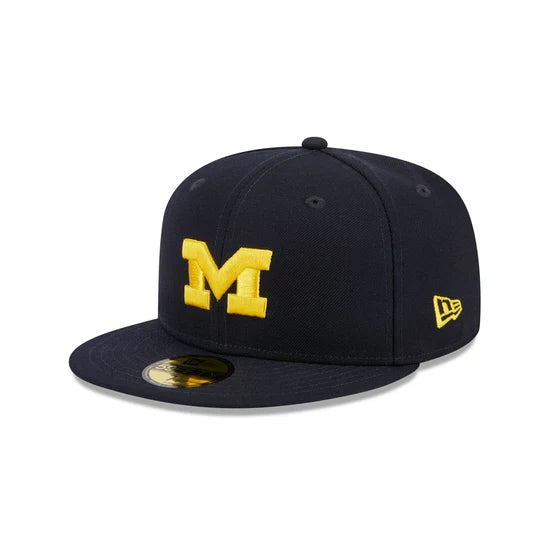 New Era 5950 Michigan Wolverines Side Script Fitted Hat