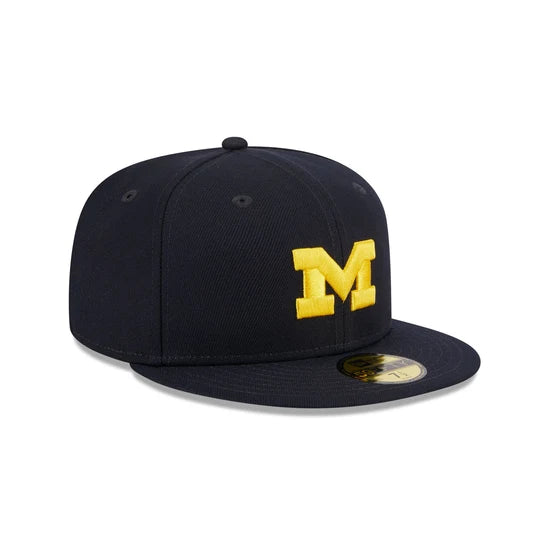 New Era 5950 Michigan Wolverines Side Script Fitted Hat