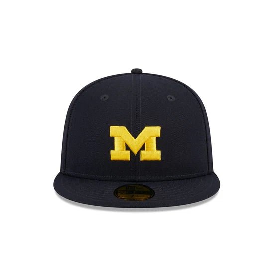 New Era 5950 Michigan Wolverines Side Script Fitted Hat