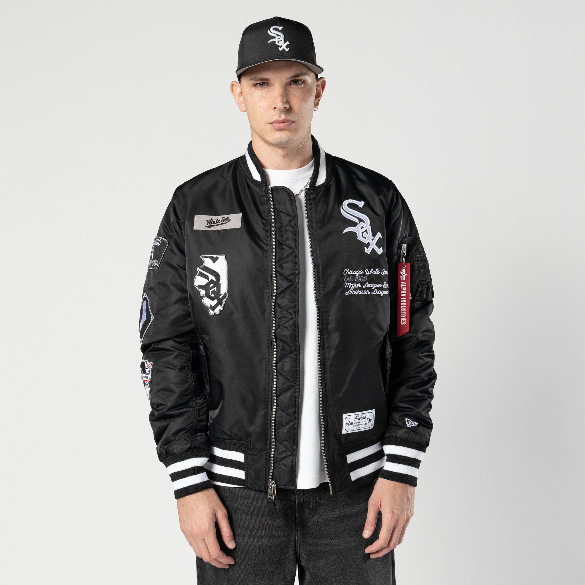 New Era Chicago White Sox Alpha Jacket 'BLK/White|60684037|Top Fashion