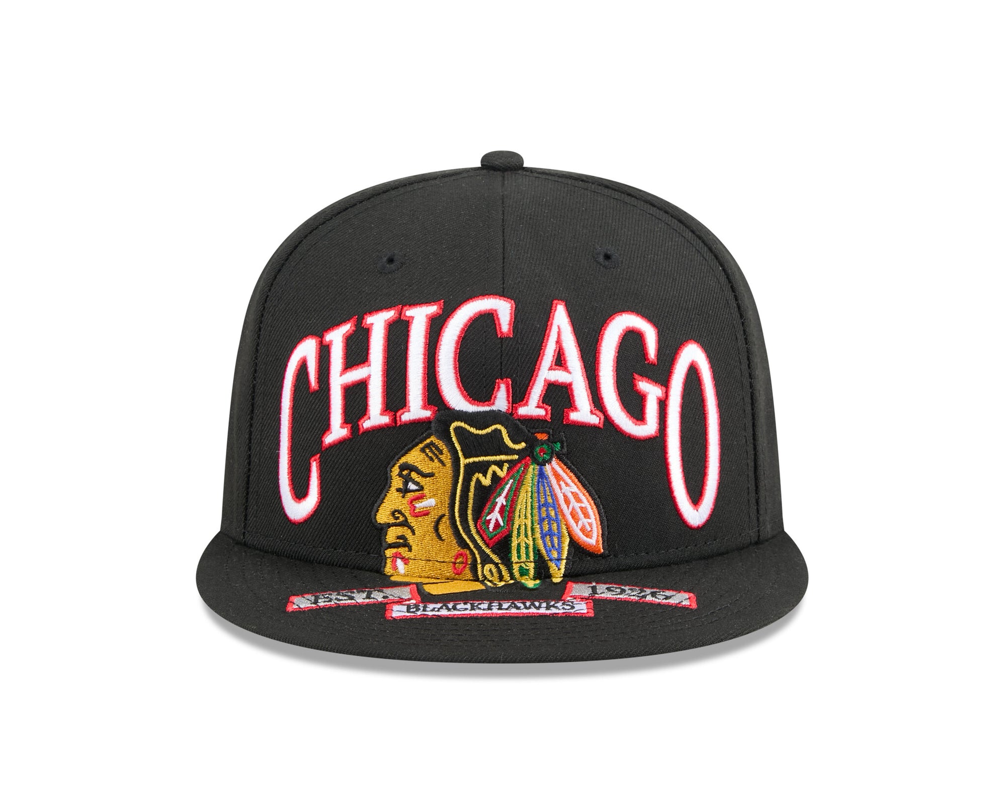 New Era 5950 Chicago Blackhawks Oversized Fitted Hat 
