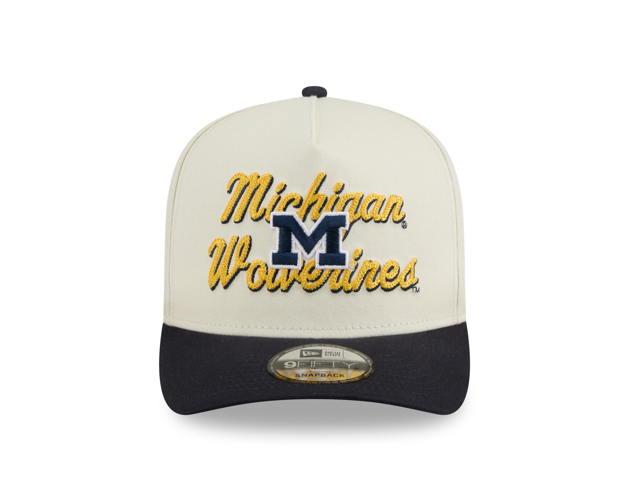 New Era 950 A-Frame Michigan Wolverines Chainstich Snapback Hat 