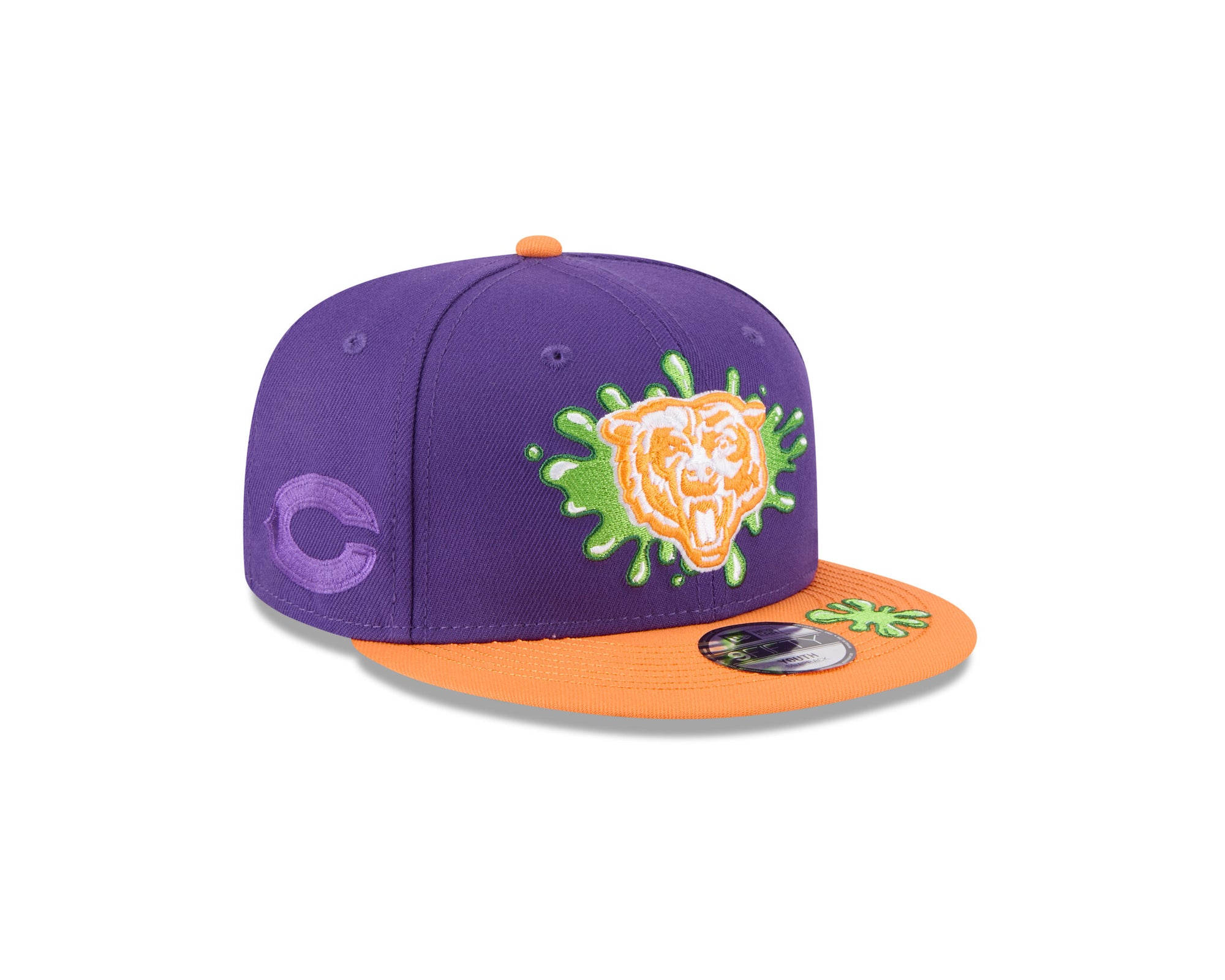 Kids New Era x Nickelodeon 950 NFL Chicago Bears Slime Snapback Hat 