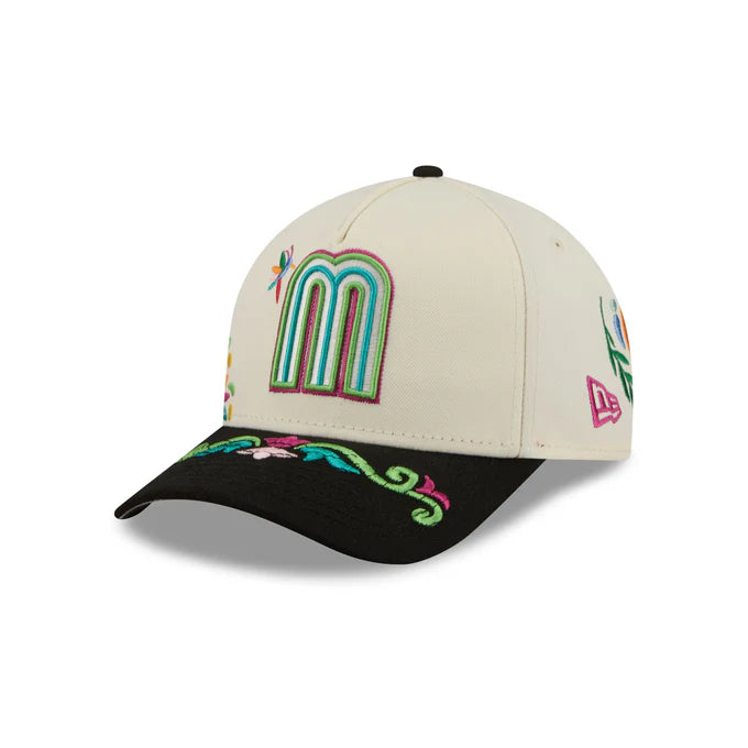 New Era 940 M Crown A Frame WBC Mexico Latin Embroidered Snapback Hat
