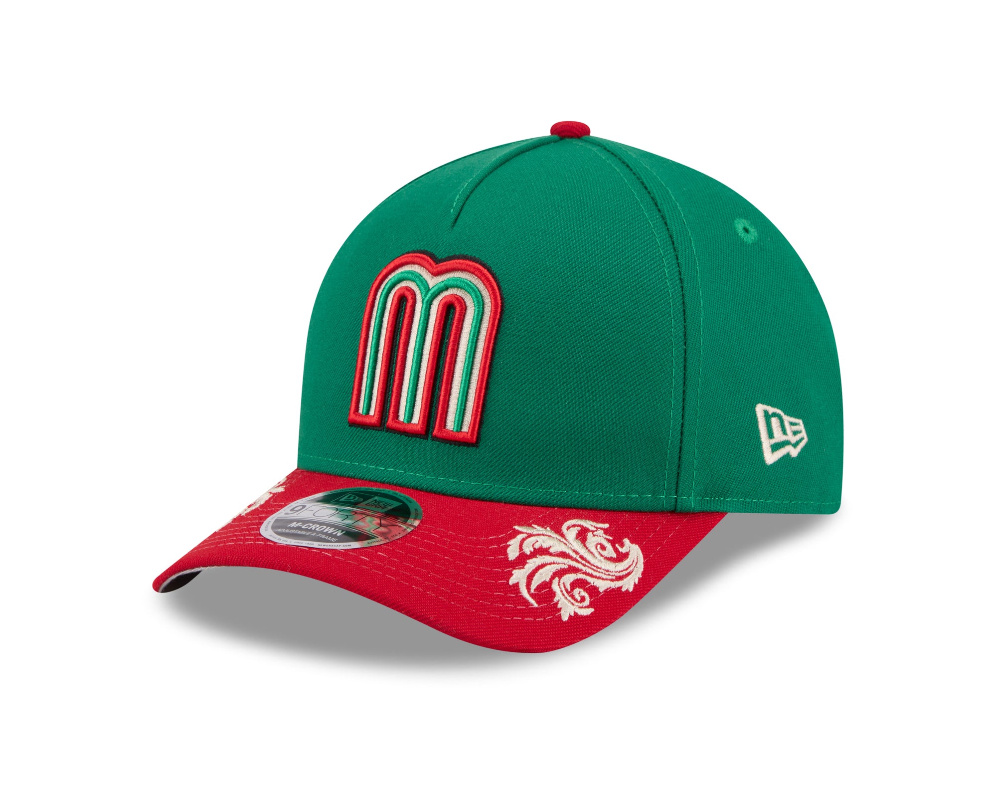 New Era 940 M Crown A Frame Mexico Wordmark Snapback Hat