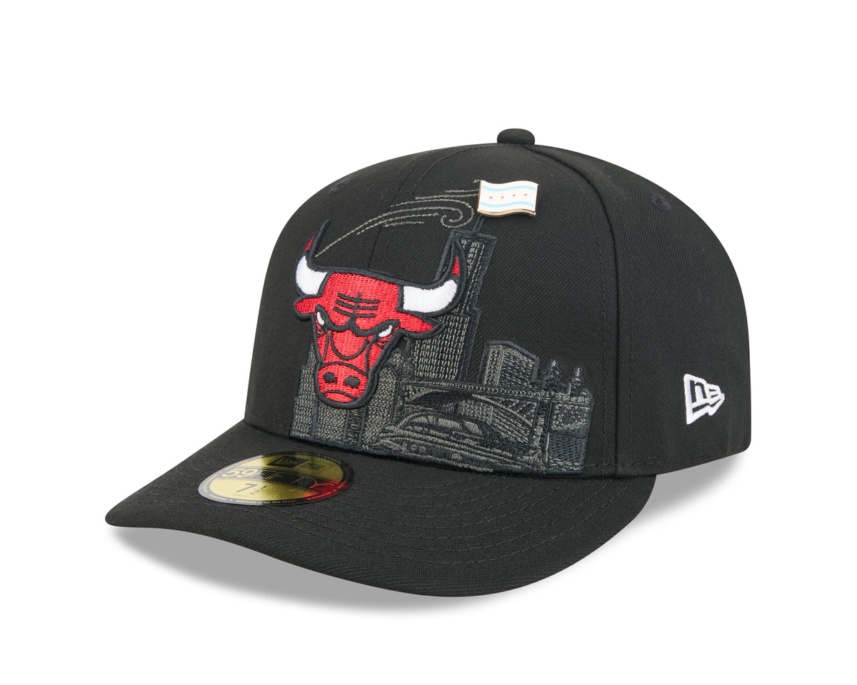 New Era 5950 Pinch Crown Chicago Bulls Injection Fitted Hat