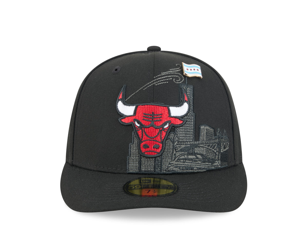 New Era 5950 Pinch Crown Chicago Bulls Injection Fitted Hat