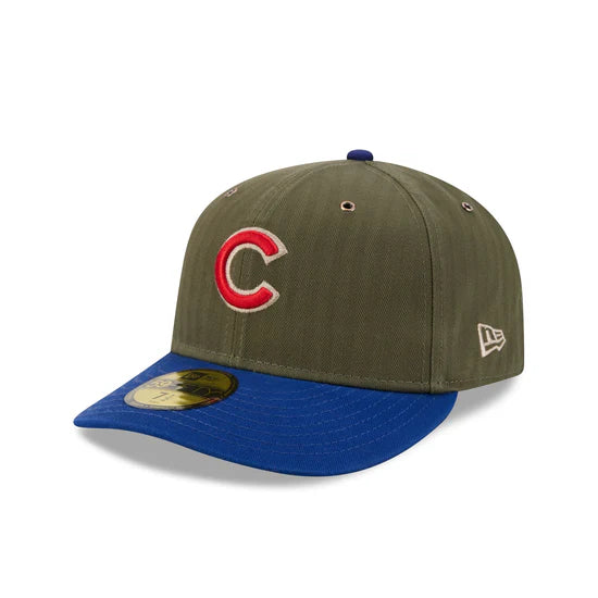 New Era x Three Looms 5950 Pinched Crown Chicago Cubs American Herringbone Fitted Hat