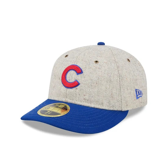 New Era x Moon 5950 Retro Crown Chicago Cubs Herringbone Fitted Hat