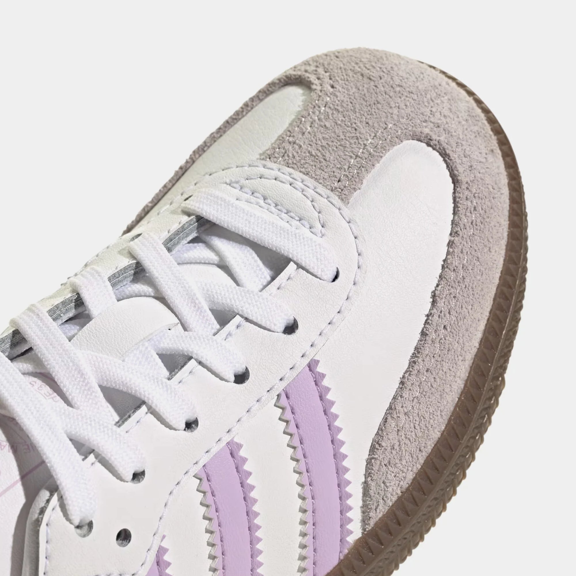 adidas Samba OG Preschool Lifestyle Shoes (Cloud White/Powder Plum/Gum)