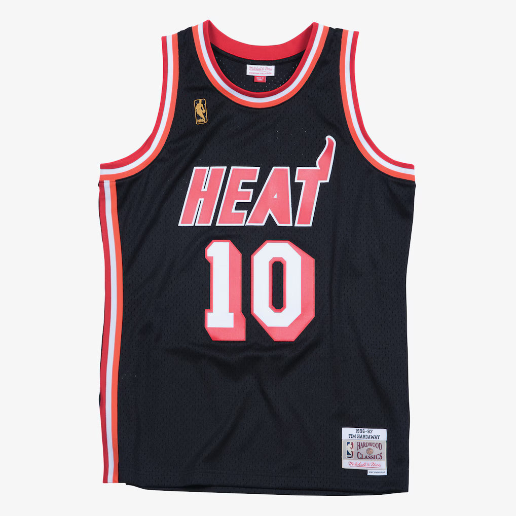 M&amp;N NBA Miami Heat 96-97 Tim Hardaway Swingman Jersey