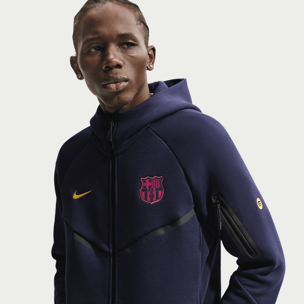 Nike FC Barcelona Tech Fleece Windrunner Soccer Full-Zip Hoodie