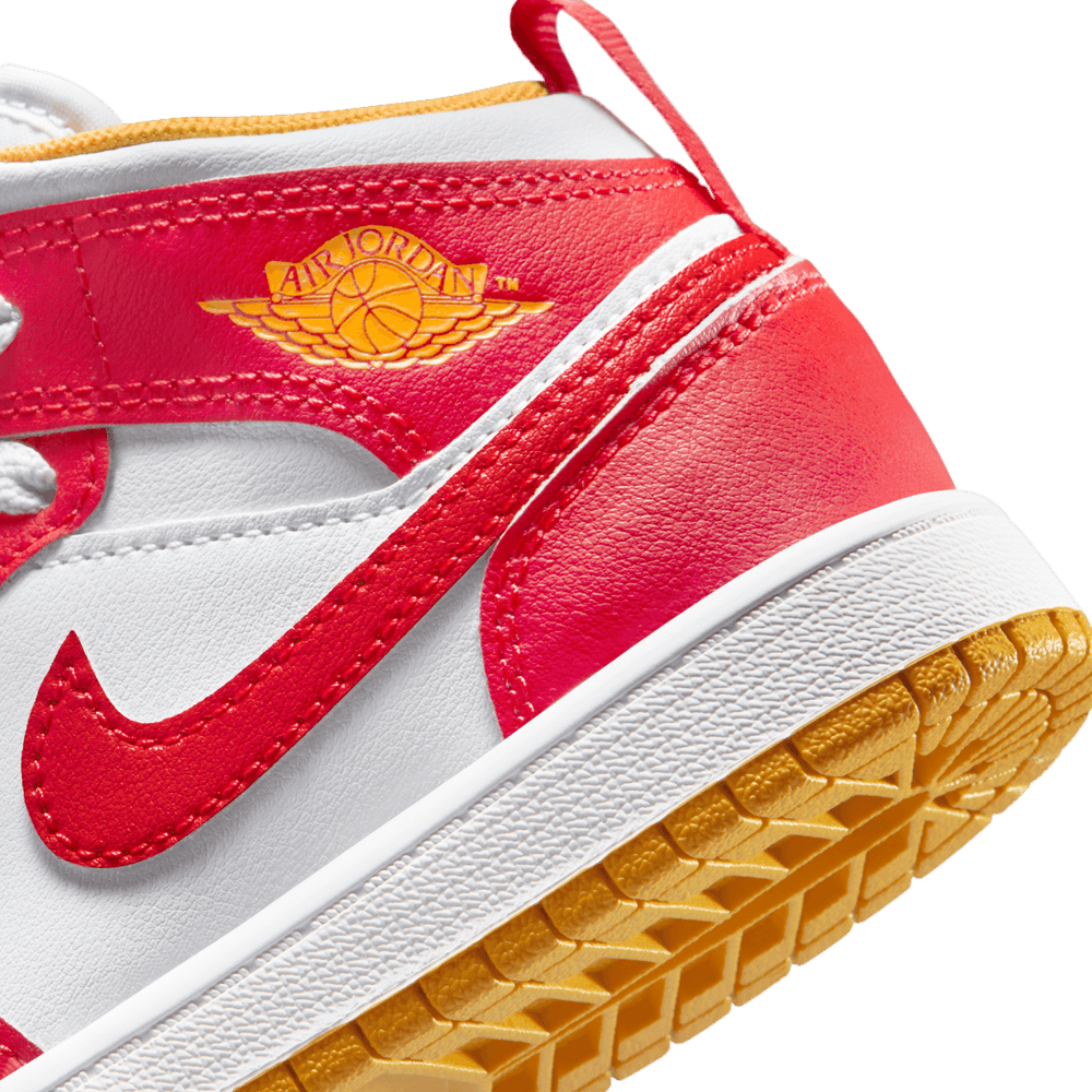 PS Air Jordan 1 Mid 'Speed Red/White-Gold|IM6563-624|Top Fashion