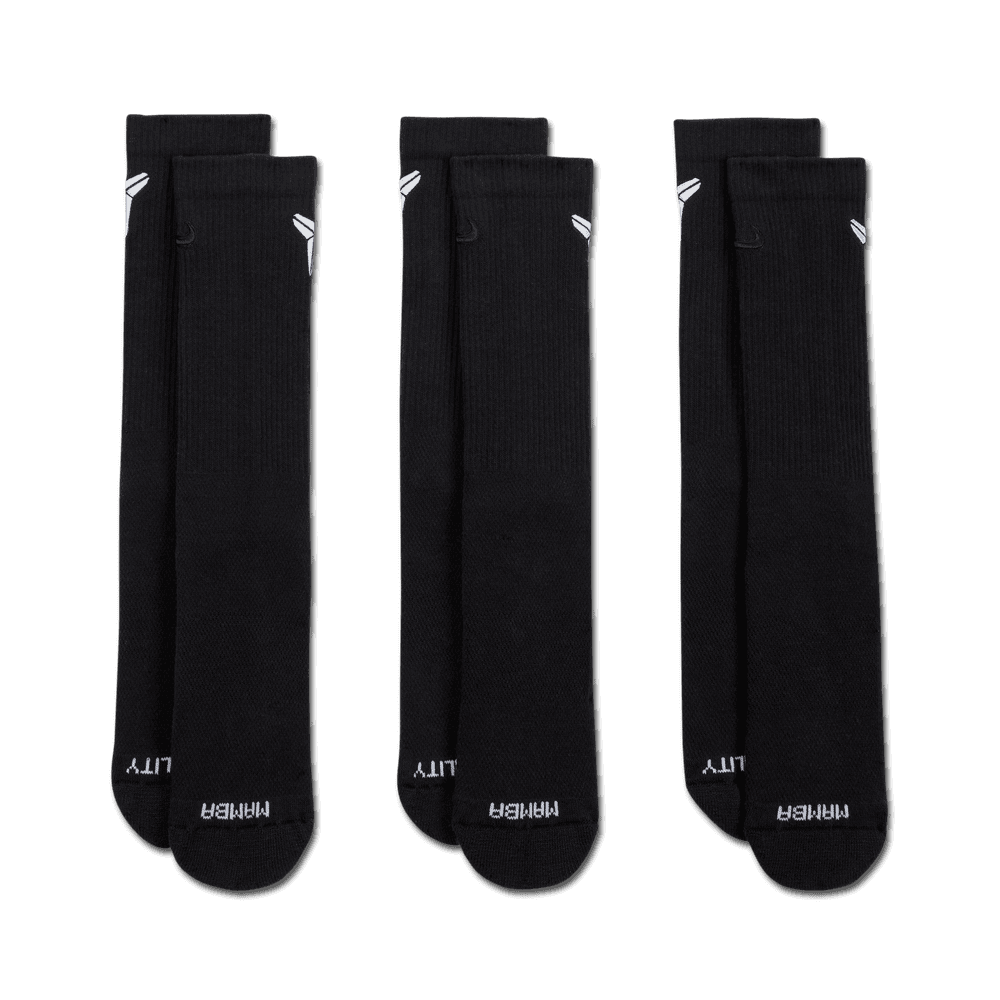 Nike Everyday Elevated "Kobe" Crew Socks (3 Pairs)