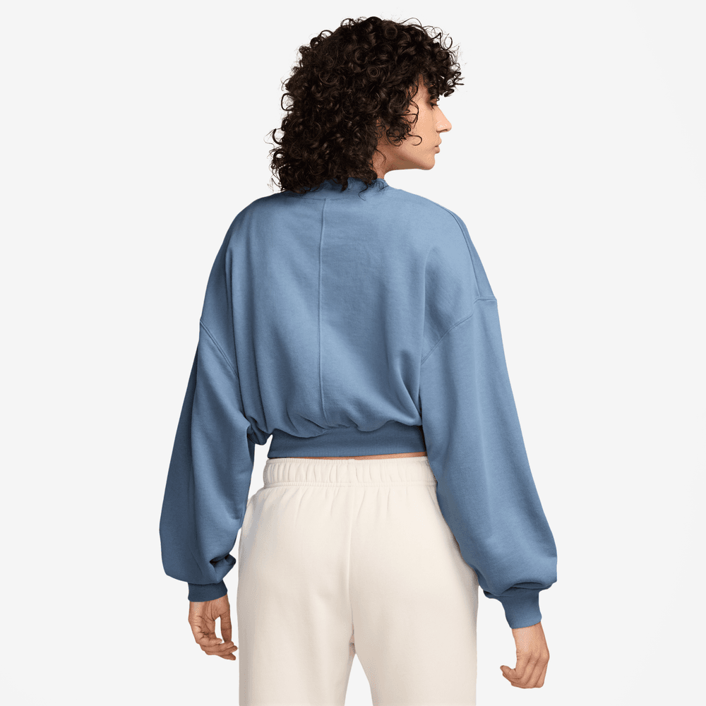 Wmns Nike Studio Fleece Cropped Crew-Neck Sweatshirt
