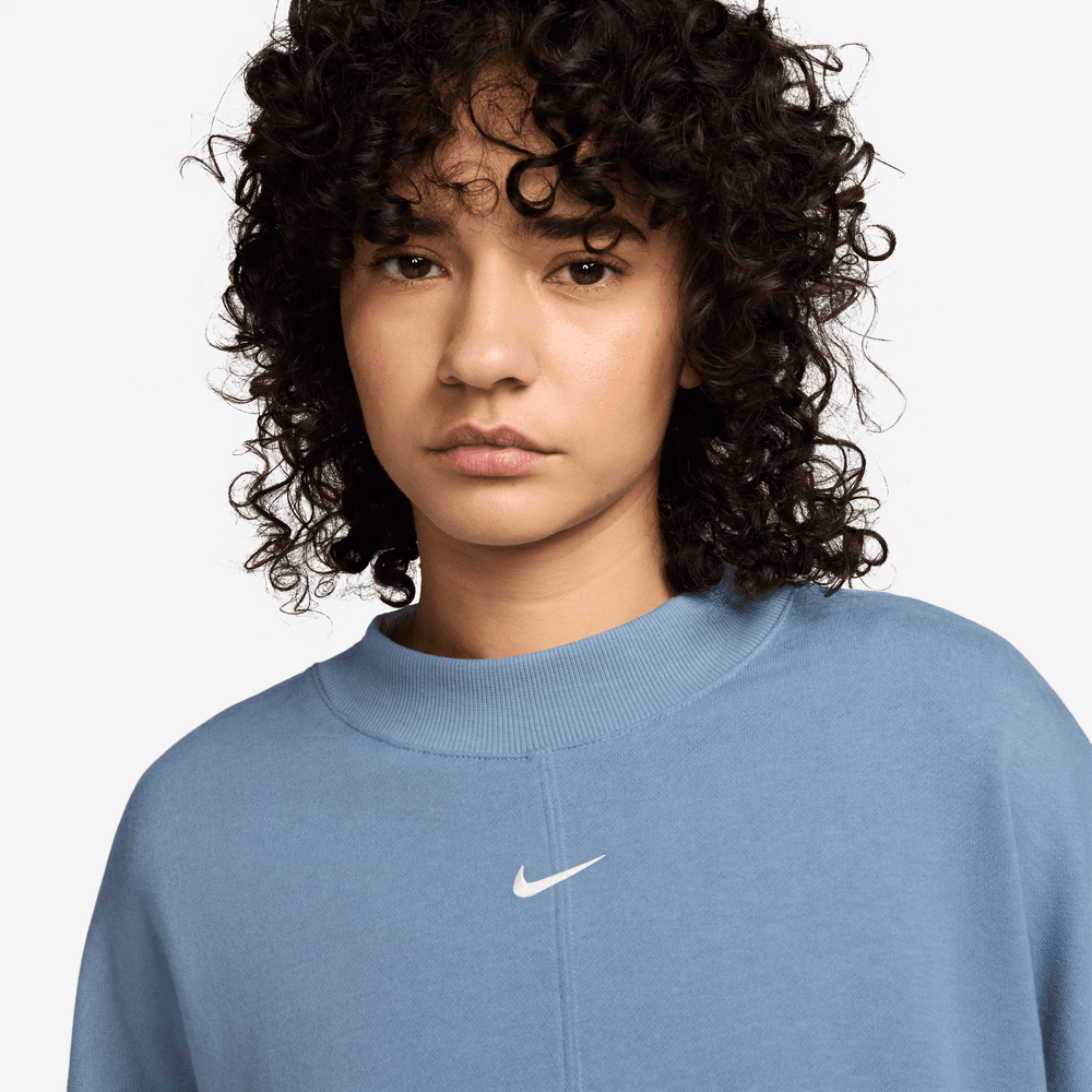 Wmns Nike Studio Fleece Cropped Crew-Neck Sweatshirt