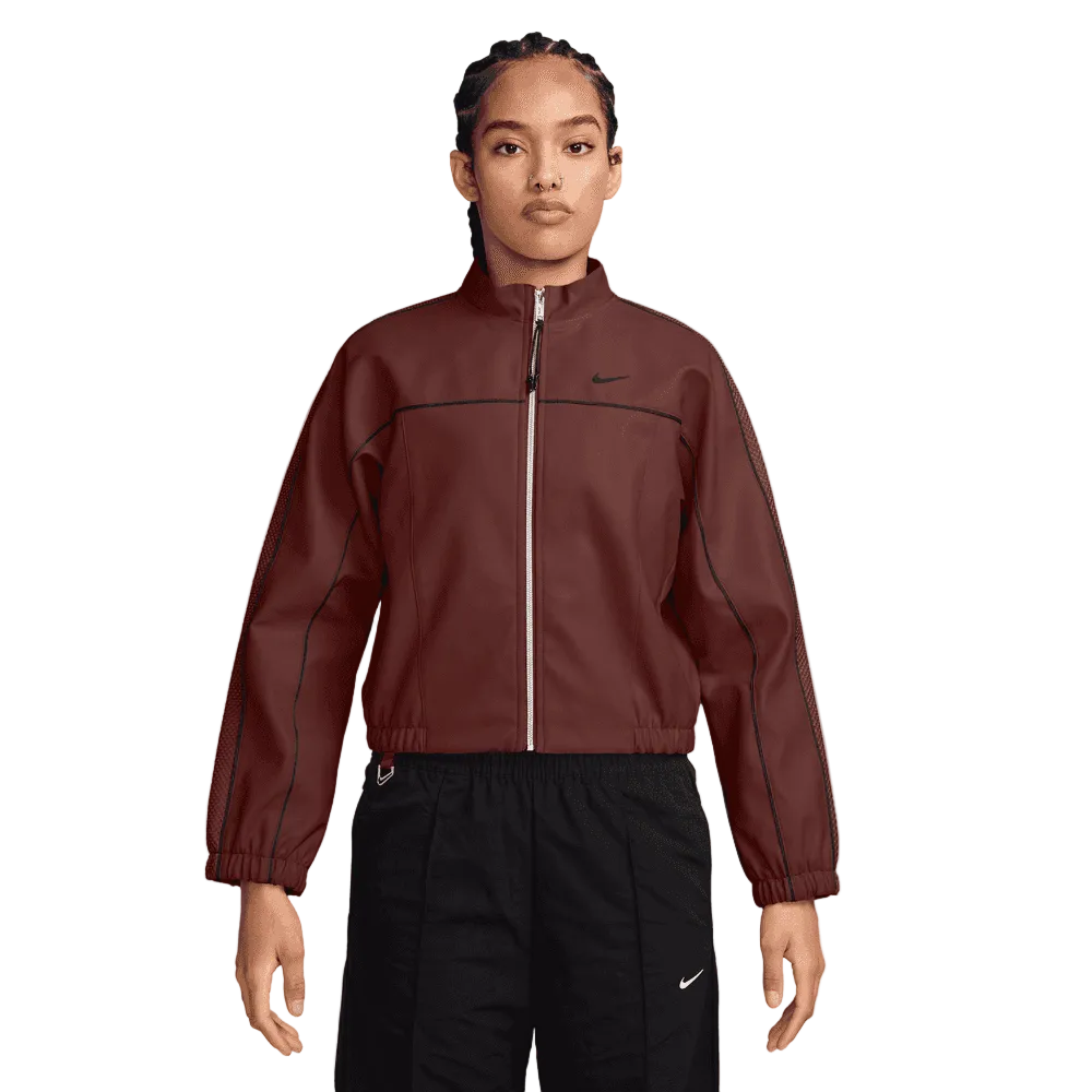 Wmns Nike Sportswear Faux Leather Track Jacket
