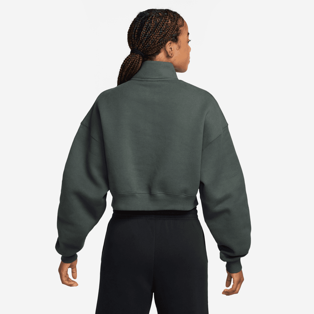 Wmns Nike Studio Fleece Oversized 1/4-Zip Cropped Top