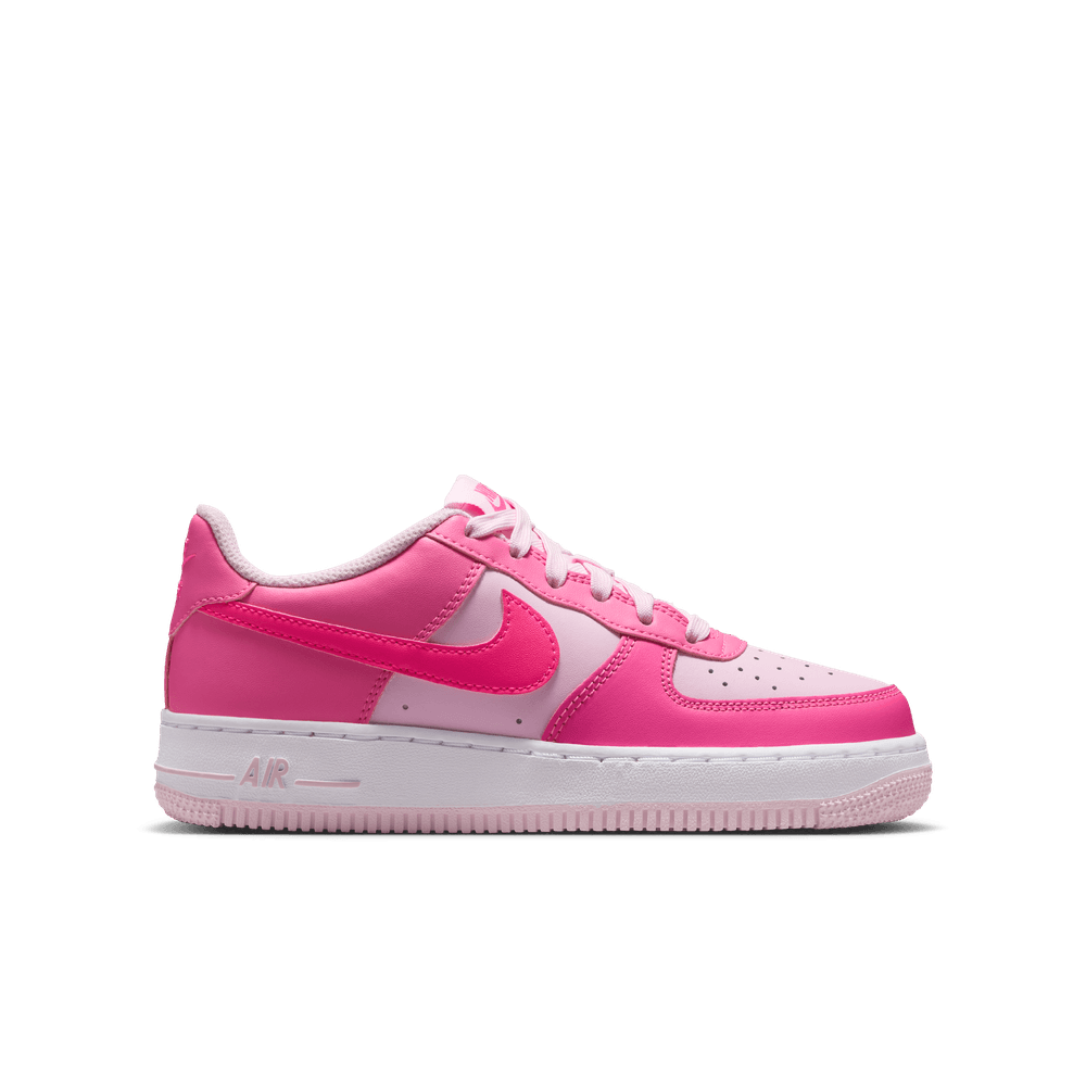 nike pink and white air force