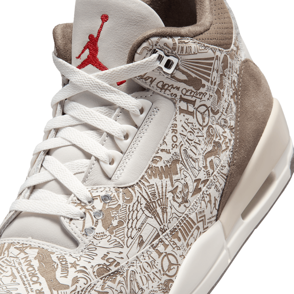 Air Jordan 3 Retro "Laser" 'Phantom/University Red-Palomino-Sail'