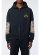 Rhude Bordeaux Reserve Zip-Up Hoodie
