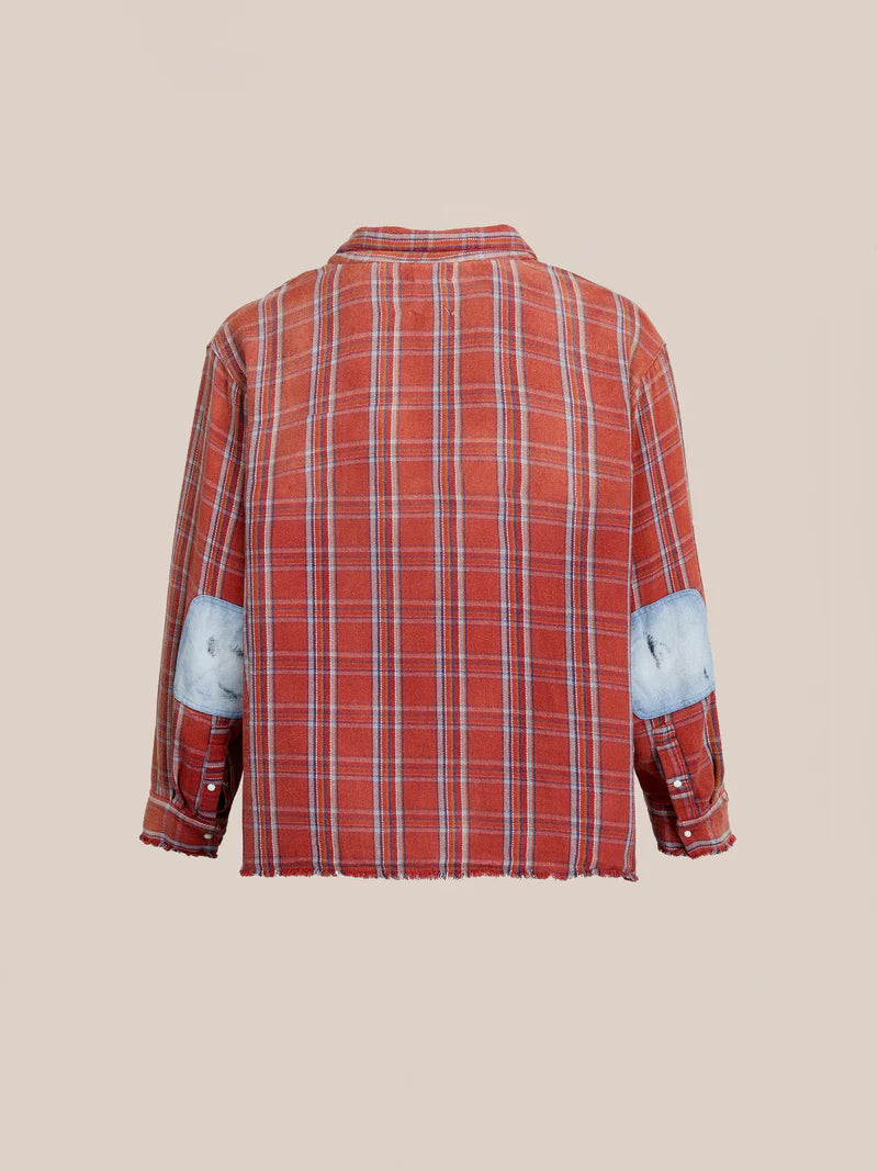 Found Plaid Denim Shirt