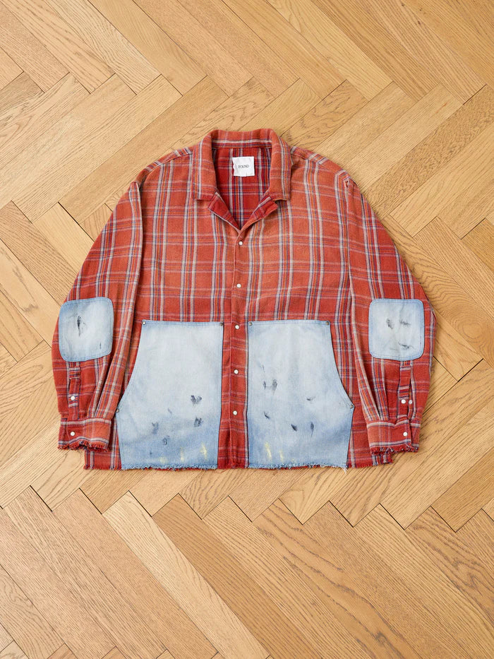 Found Plaid Denim Shirt