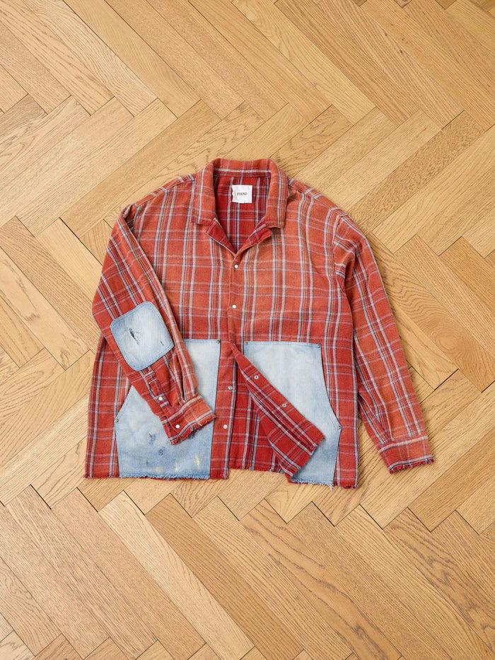 Found Plaid Denim Shirt